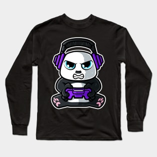 Video Games Nerd Giant Panda Bear Gaming - Gamer Gift design Long Sleeve T-Shirt